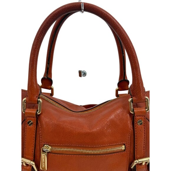 Michael Kors Luxury Burnt Orange Genuine Leather Large Slim Satchel Shoulder Bag - Picture 7 of 16